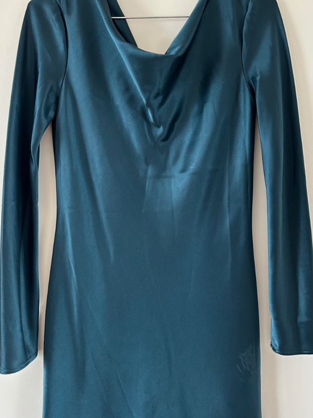 Aritizia Baboton Satin Dress, XS, Teal